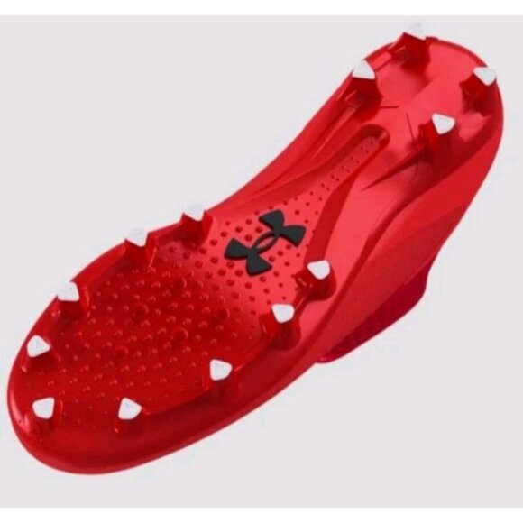 UNDER ARMOUR HIGHLIGHT 2 MC KNIT RED FOOTBALL CLEATS MEN\'S SIZE 12 NEW